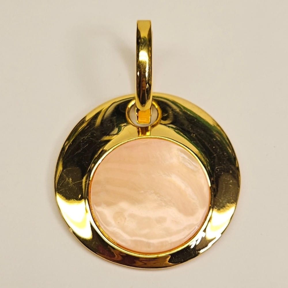 Joan Rivers Vintage Gold and Pink Enhancer Pendant